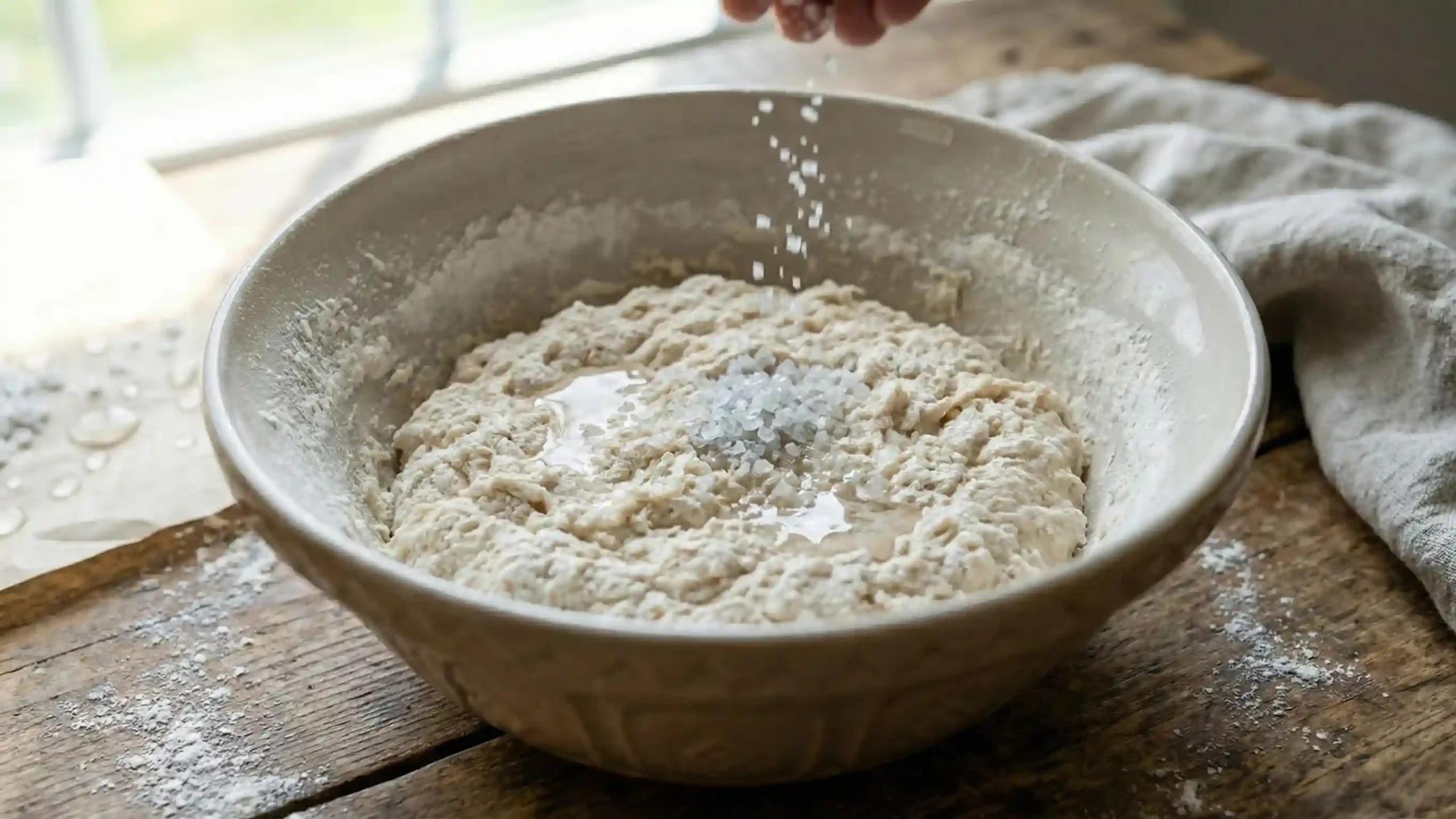 Adding Celtic salt after autolyse phase in sourdough mixing