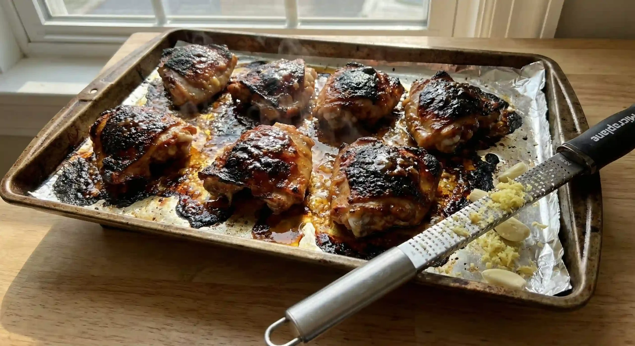 Gochujang marinade chicken thighs roasted baked and broil finish cooked through and adjusted to taste