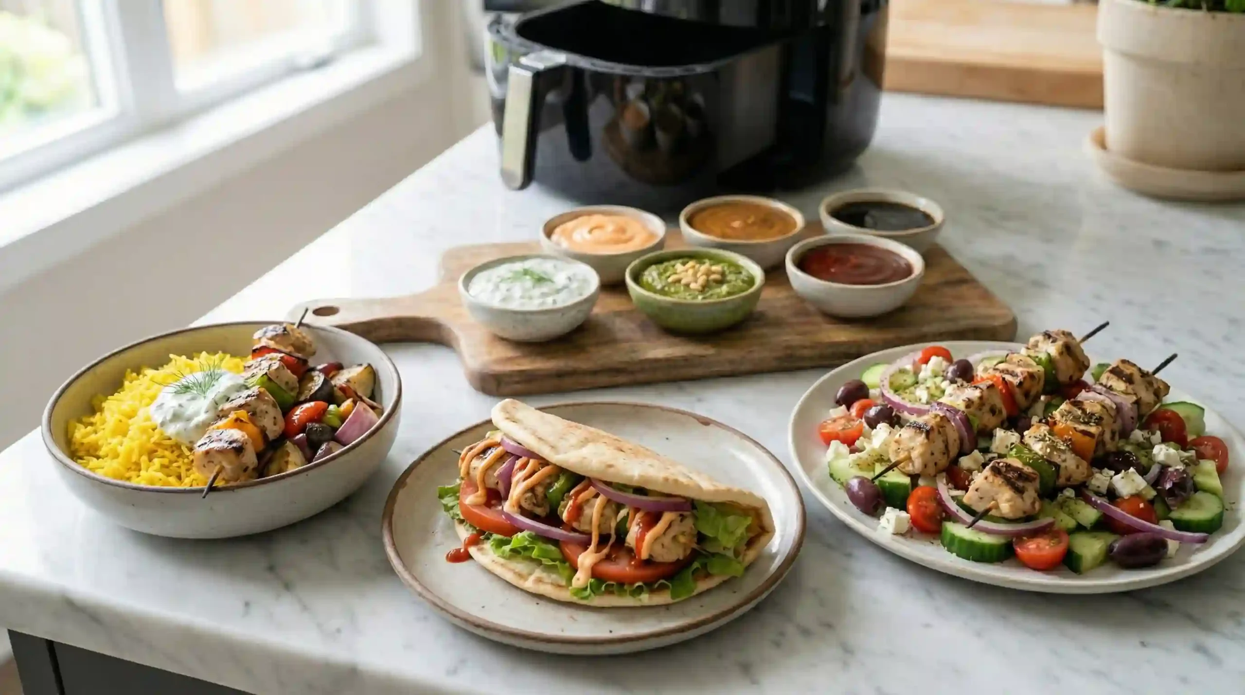 What to serve with Costco chicken kebabs bowls wraps salads