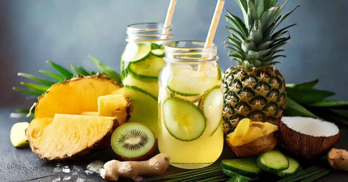 Cucumber Pineapple Ginger Coconut Water Rehydrate Recipe